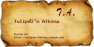Tulipán Albina névjegykártya